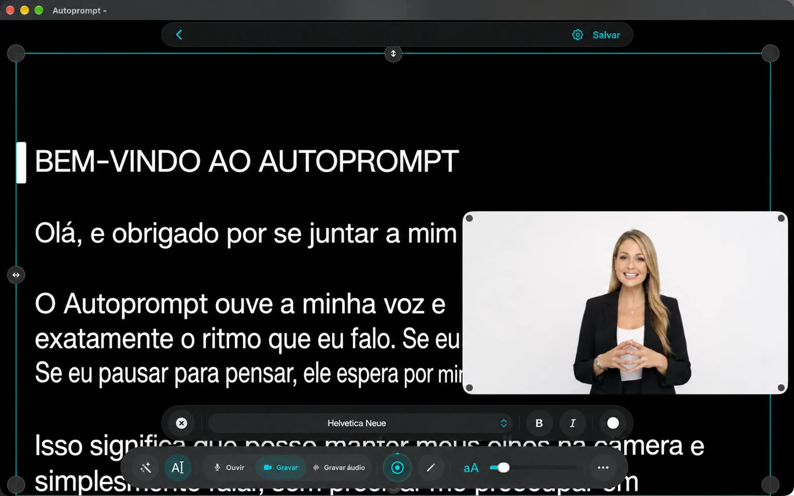 A barra de fontes acima da barra de ferramentas com controles de família de fontes, negrito, itálico e cor
